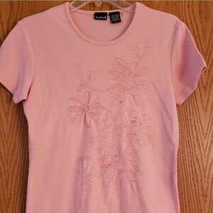 North Crest Ladies Pink Floral Top Sz. S